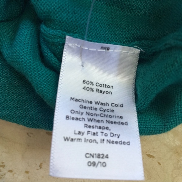 Talbots S teal ruffled cardigan - Picture 2 of 5